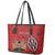 Personalized Kenya Coat Of Arms Leather Tote Bag Ethnic Seamless Pattern