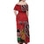 Personalized Kenya Coat Of Arms Off Shoulder Maxi Dress Ethnic Seamless Pattern