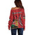 Personalized Kenya Coat Of Arms Off Shoulder Sweater Ethnic Seamless Pattern - Wonder Print Shop