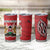 Personalized Kenya Coat Of Arms Tumbler Cup Ethnic Seamless Pattern