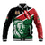 Kenya Lion Head Baseball Jacket Flag Style