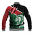 Kenya Lion Head Baseball Jacket Flag Style