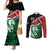 Kenya Lion Head Couples Matching Mermaid Dress and Long Sleeve Button Shirt Flag Style