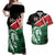 Kenya Lion Head Couples Matching Off Shoulder Maxi Dress and Hawaiian Shirt Flag Style