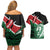 Kenya Lion Head Couples Matching Off Shoulder Short Dress and Hawaiian Shirt Flag Style