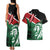 Kenya Lion Head Couples Matching Tank Maxi Dress and Hawaiian Shirt Flag Style