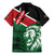 Kenya Lion Head Family Matching Mermaid Dress and Hawaiian Shirt Flag Style