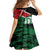 Kenya Lion Head Family Matching Off The Shoulder Long Sleeve Dress and Hawaiian Shirt Flag Style