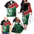 Kenya Lion Head Family Matching Off The Shoulder Long Sleeve Dress and Hawaiian Shirt Flag Style