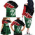 Kenya Lion Head Family Matching Off The Shoulder Long Sleeve Dress and Hawaiian Shirt Flag Style