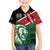 Kenya Lion Head Family Matching Off The Shoulder Long Sleeve Dress and Hawaiian Shirt Flag Style