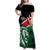 Kenya Lion Head Family Matching Off Shoulder Maxi Dress and Hawaiian Shirt Flag Style