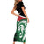 Kenya Lion Head Family Matching Short Sleeve Bodycon Dress and Hawaiian Shirt Flag Style