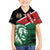 Kenya Lion Head Family Matching Short Sleeve Bodycon Dress and Hawaiian Shirt Flag Style