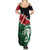 Kenya Lion Head Family Matching Summer Maxi Dress and Hawaiian Shirt Flag Style