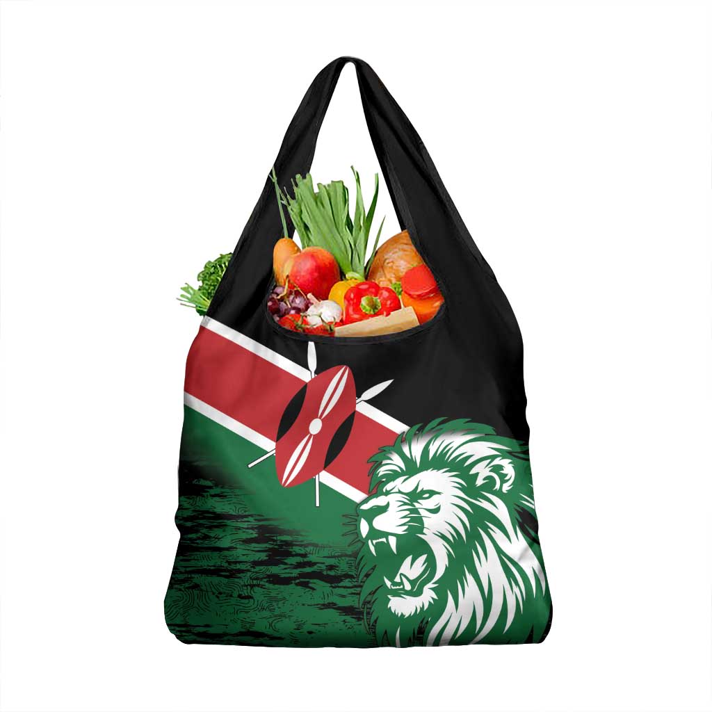 Kenya Lion Head Grocery Bag Flag Style