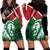 Kenya Lion Head Hoodie Dress Flag Style