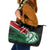 Kenya Lion Head Leather Tote Bag Flag Style