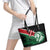 Kenya Lion Head Leather Tote Bag Flag Style