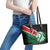 Kenya Lion Head Leather Tote Bag Flag Style