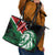 Kenya Lion Head Leather Tote Bag Flag Style