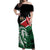 Kenya Lion Head Off Shoulder Maxi Dress Flag Style