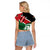 Kenya Lion Head Raglan Cropped T Shirt Flag Style