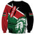 Kenya Lion Head Sweatshirt Flag Style