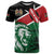 Kenya Lion Head T Shirt Flag Style