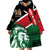 Kenya Lion Head Wearable Blanket Hoodie Flag Style