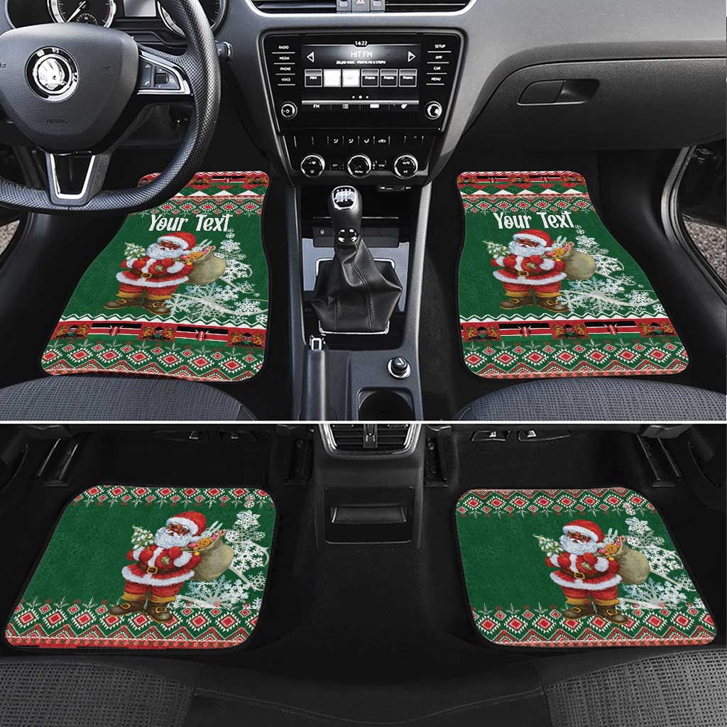 Personalized Kenya Christmas Car Mats African Santa Claus - Heri ya Krismasi - Wonder Print Shop