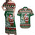 Personalized Kenya Christmas Couples Matching Off Shoulder Maxi Dress and Hawaiian Shirt African Santa Claus - Heri ya Krismasi - Wonder Print Shop