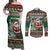 Personalized Kenya Christmas Couples Matching Off Shoulder Maxi Dress and Long Sleeve Button Shirt African Santa Claus - Heri ya Krismasi - Wonder Print Shop