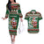 Personalized Kenya Christmas Couples Matching Off The Shoulder Long Sleeve Dress and Hawaiian Shirt African Santa Claus - Heri ya Krismasi - Wonder Print Shop