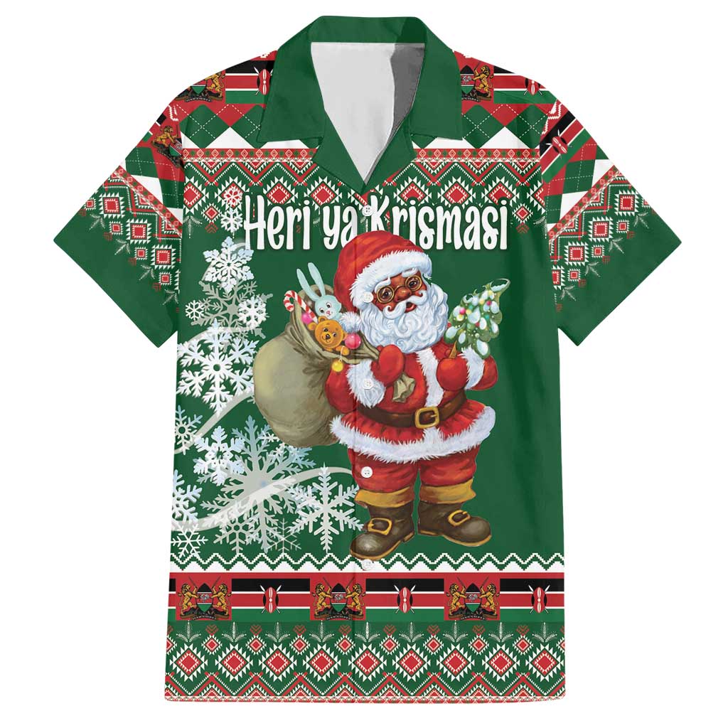 Personalized Kenya Christmas Hawaiian Shirt African Santa Claus - Heri ya Krismasi - Wonder Print Shop