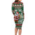 Personalized Kenya Christmas Long Sleeve Bodycon Dress African Santa Claus - Heri ya Krismasi - Wonder Print Shop