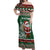 Personalized Kenya Christmas Off Shoulder Maxi Dress African Santa Claus - Heri ya Krismasi - Wonder Print Shop