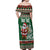 Personalized Kenya Christmas Off Shoulder Maxi Dress African Santa Claus - Heri ya Krismasi - Wonder Print Shop