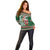 Personalized Kenya Christmas Off Shoulder Sweater African Santa Claus - Heri ya Krismasi - Wonder Print Shop