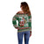 Personalized Kenya Christmas Off Shoulder Sweater African Santa Claus - Heri ya Krismasi - Wonder Print Shop