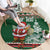 Personalized Kenya Christmas Round Carpet African Santa Claus - Heri ya Krismasi