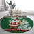 Personalized Kenya Christmas Round Carpet African Santa Claus - Heri ya Krismasi