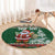 Personalized Kenya Christmas Round Carpet African Santa Claus - Heri ya Krismasi