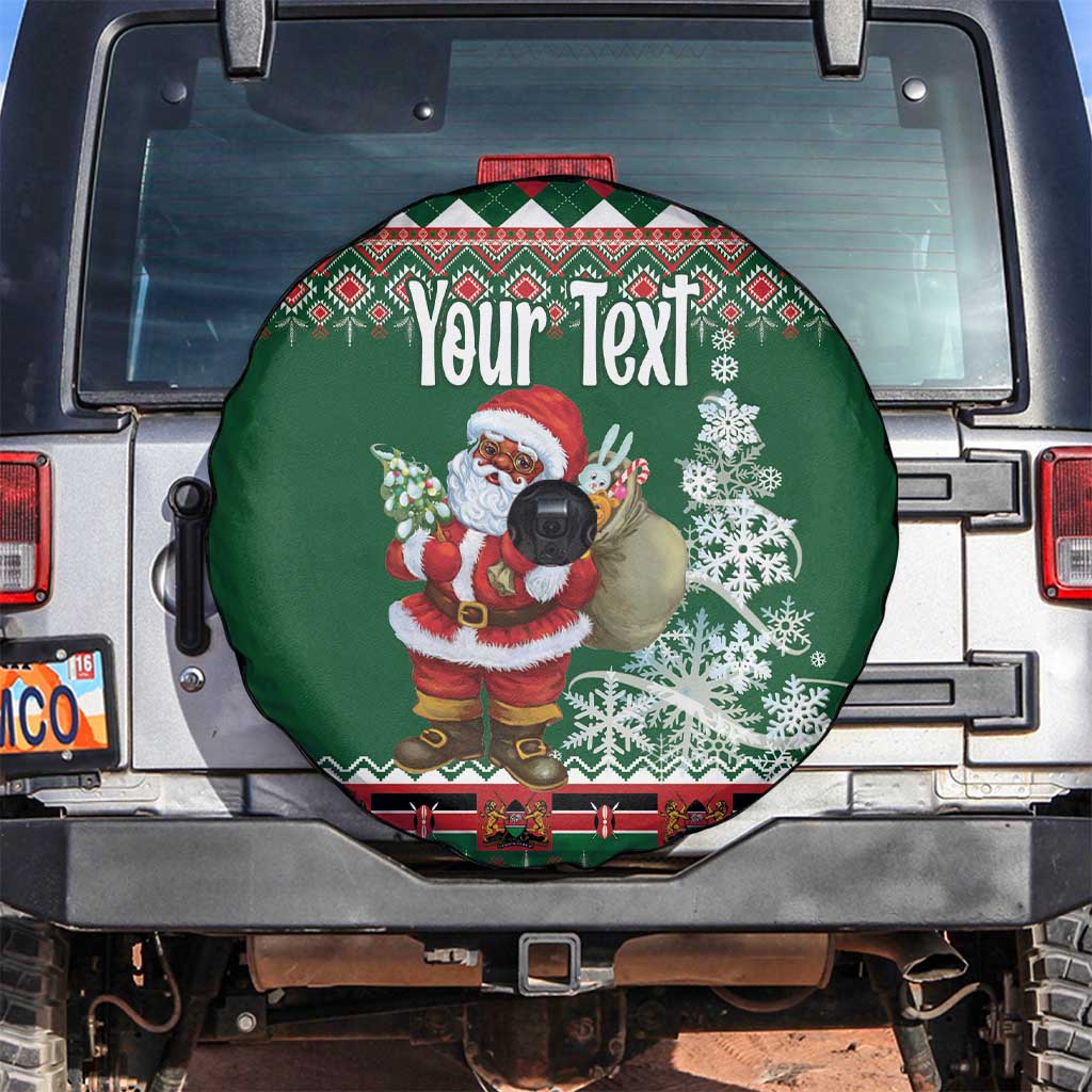 Personalized Kenya Christmas Spare Tire Cover African Santa Claus - Heri ya Krismasi - Wonder Print Shop