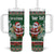 Personalized Kenya Christmas Tumbler With Handle African Santa Claus - Heri ya Krismasi