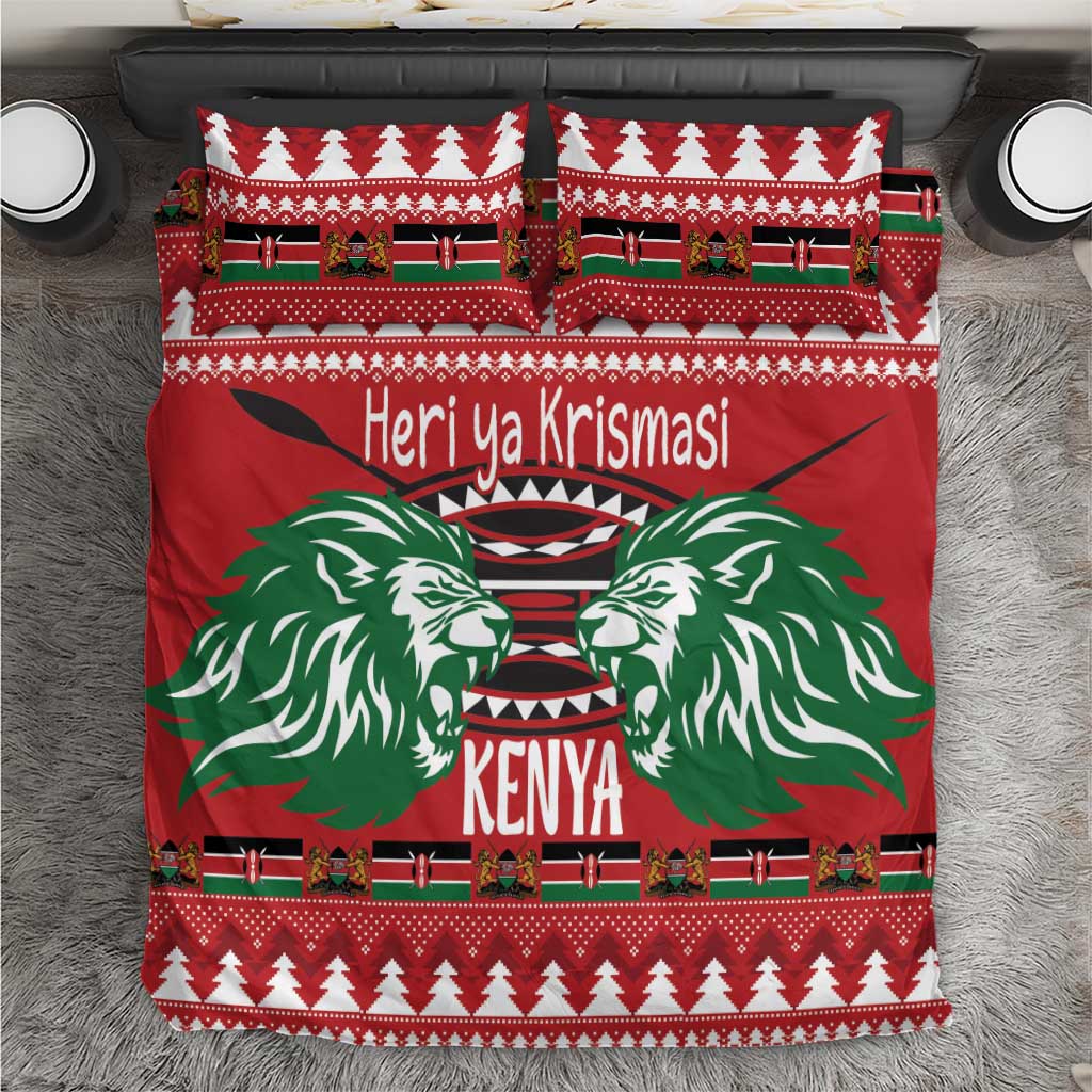 Kenya Christmas Lion Bedding Set Heri ya Krismasi - Wewe pia - Wonder Print Shop