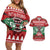 Kenya Christmas Lion Couples Matching Off Shoulder Short Dress and Hawaiian Shirt Heri ya Krismasi - Wewe pia - Wonder Print Shop