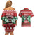 Kenya Christmas Lion Couples Matching Off Shoulder Short Dress and Hawaiian Shirt Heri ya Krismasi - Wewe pia - Wonder Print Shop