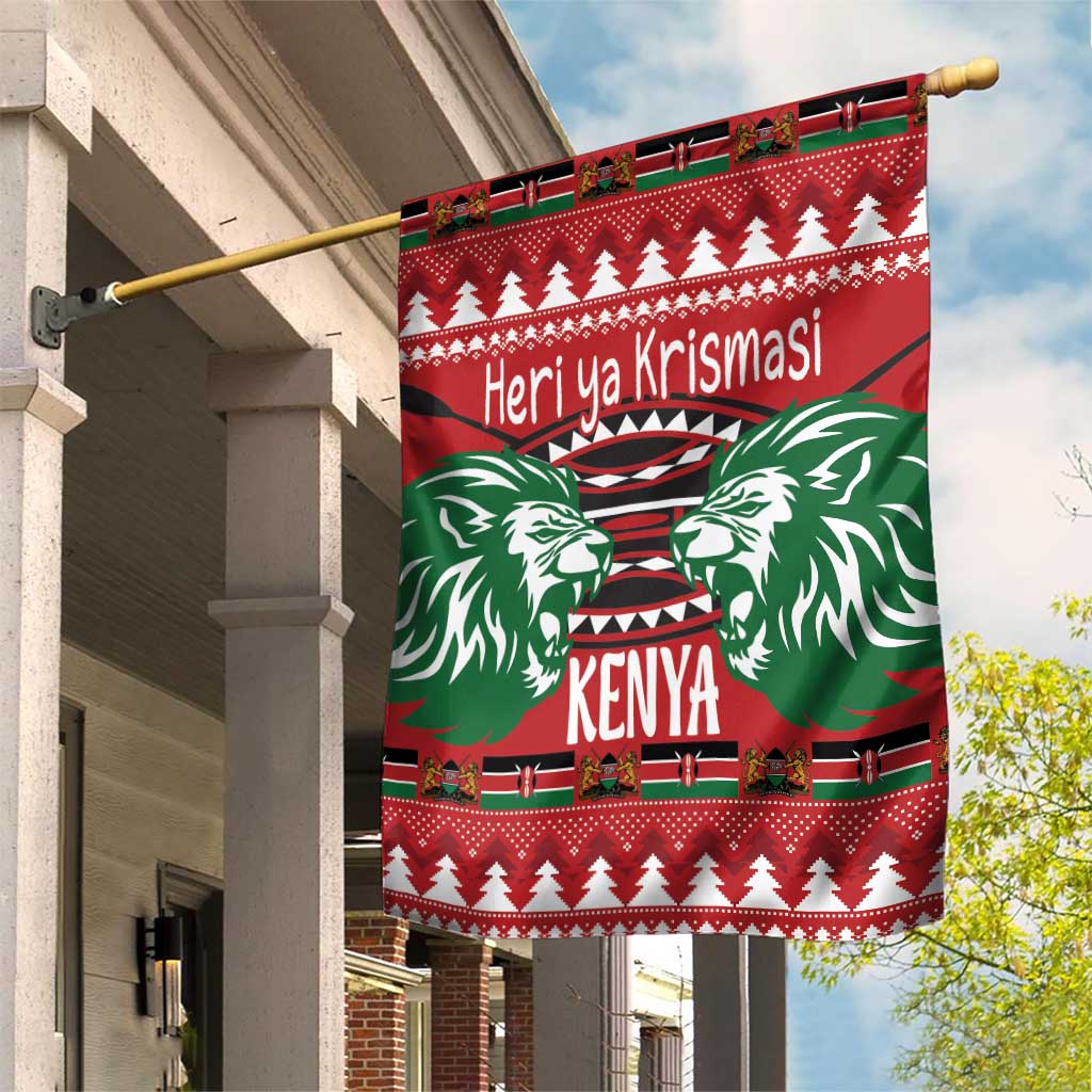 Kenya Christmas Lion Garden Flag Heri ya Krismasi - Wewe pia - Wonder Print Shop