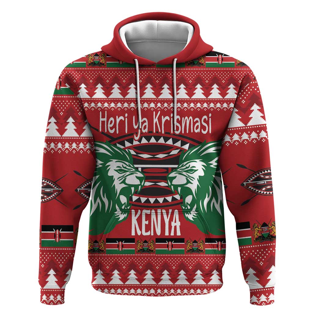 Kenya Christmas Lion Hoodie Heri ya Krismasi - Wewe pia